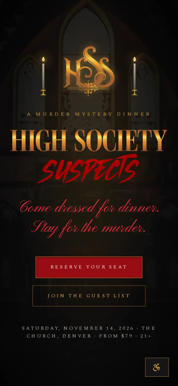 High Society Suspects homepage on a phone